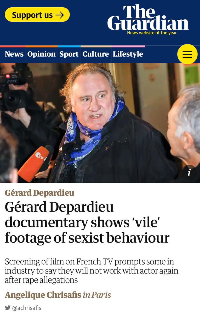 Ce week-end, il fait la Une de la presse en France et à l’étranger : pour comprendre l’onde de choc provoquée par le #ComplementDenquete sur Gérard #Depardieu, le replay est ici 
👉 bit.ly/CDE-Depardieu