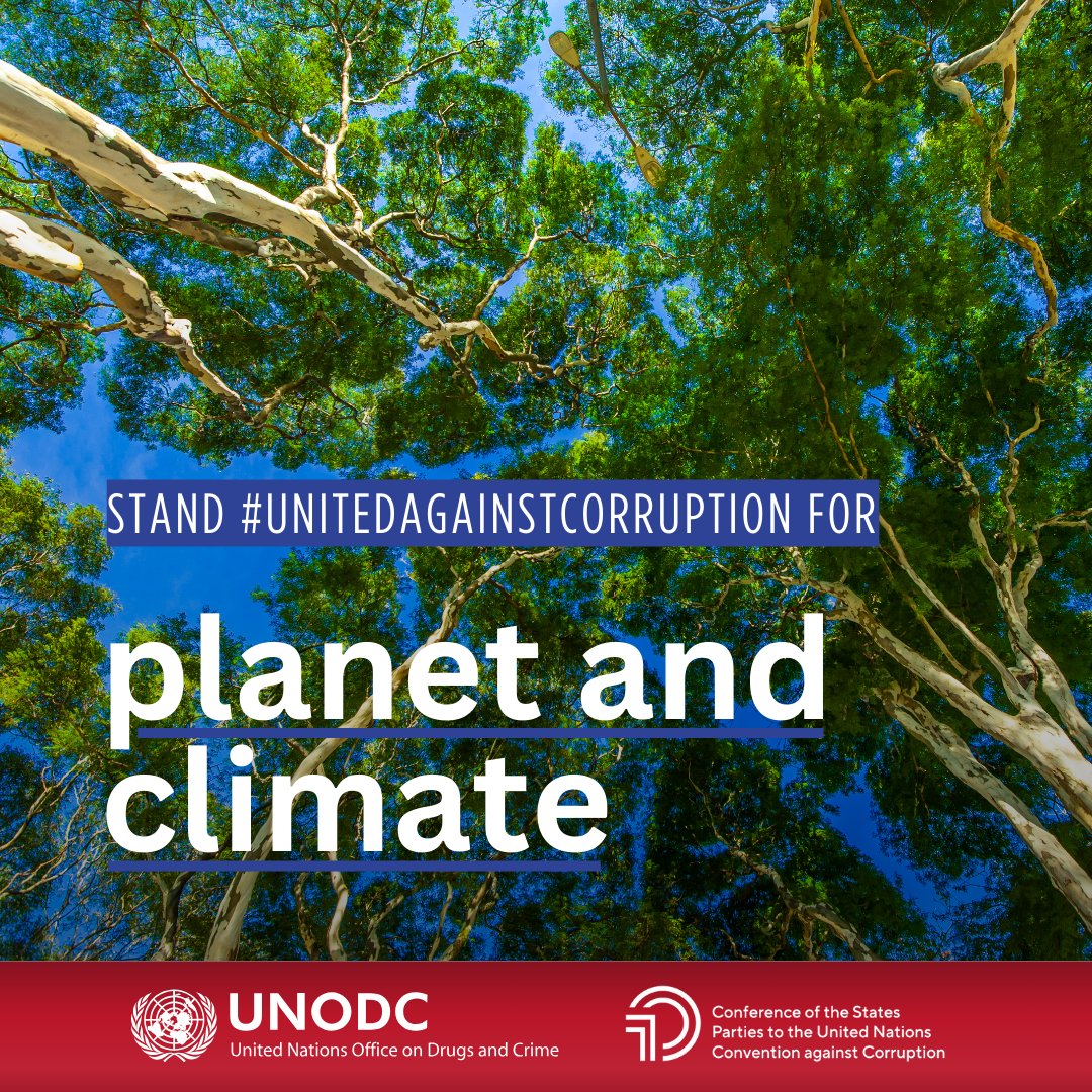 Corruption is one of the leading causes of #ClimateChange. It facilitates waste trafficking and illegal deforestation leading to biodiversity loss and ecosystem degradation. To reach our climate goals we must stand #UnitedAgainstCorruption. #endENVcrime #CoSP10