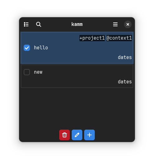 imhemish's tweet image. Update on #GTK4 #Libadwaita app I was making for #todotxt :

- Option for autosaving
- Projects and contexts are displayed
- A sidebar for &quot;All Tasks&quot; and &quot;Due&quot; (not implemented yet)
- In large window sizes, the task buttons move into headerbar.

github.com/imhemish/kamm