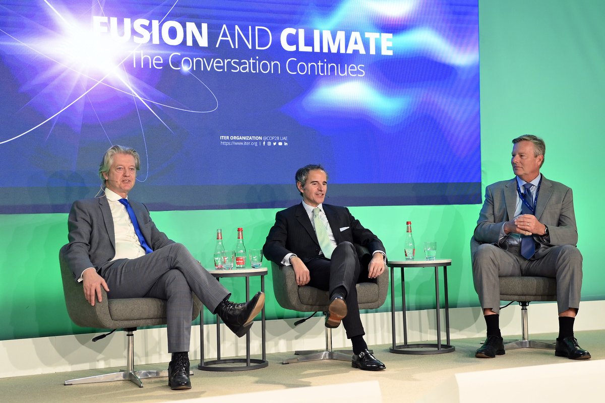 #Fusion is developing fast & gaining momentum as a climate solution, IAEA Director General @rafaelmgrossi said at a #COP28 event which highlighted fusion energy’s increasing readiness, market interest & the need for more global collaborations. ⚛️ atoms.iaea.org/3NizLn8