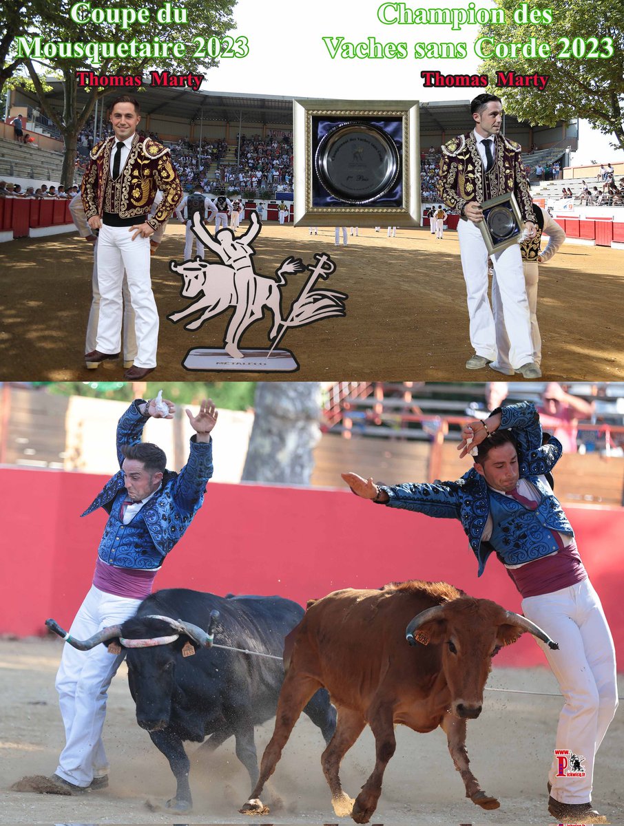 Thomas Marty : Champion des Vaches sans corde 2023 à Vieux-Boucau, trophée du Mousquetaire dans l'Armagnac 2023. Les trophées :pickwicq.fr/fr/trophees-co… Les spectacles :pickwicq.fr/fr/spectacles-… Photos et Actualité :pickwicq.fr/fr/voir-les-ph…