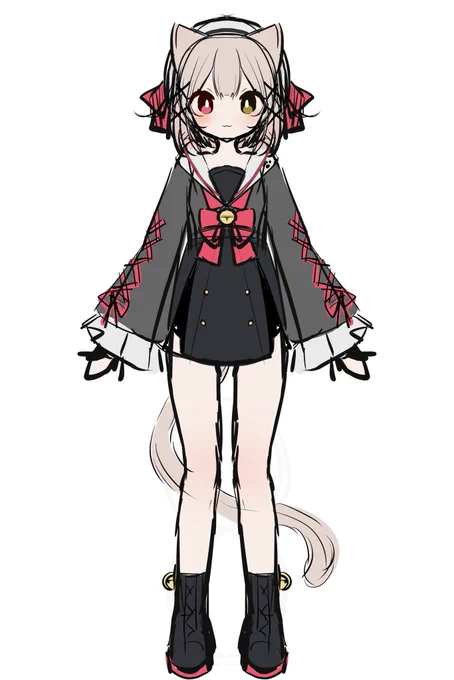服のデザインをしています…… 