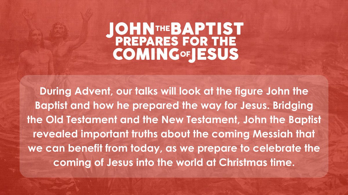 Join us on Sunday at 9:30 and 11am, when Ros Moody will be speaking on 'The Birth of John'. 

#newmalden #churchofengland #advent