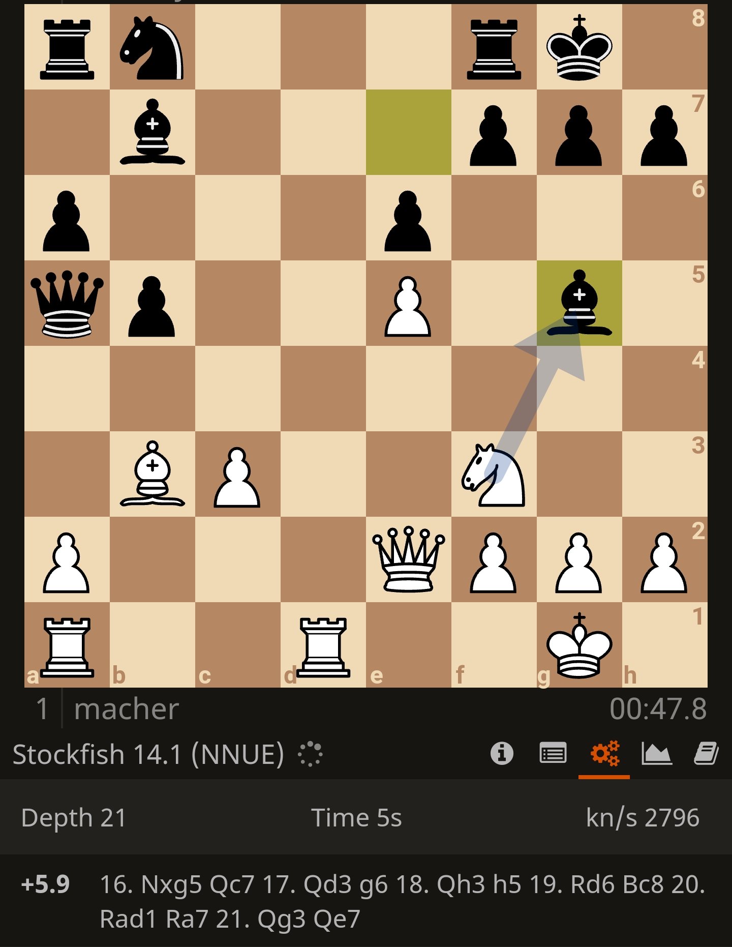 First Win - Stockfish Level 6 #chess 