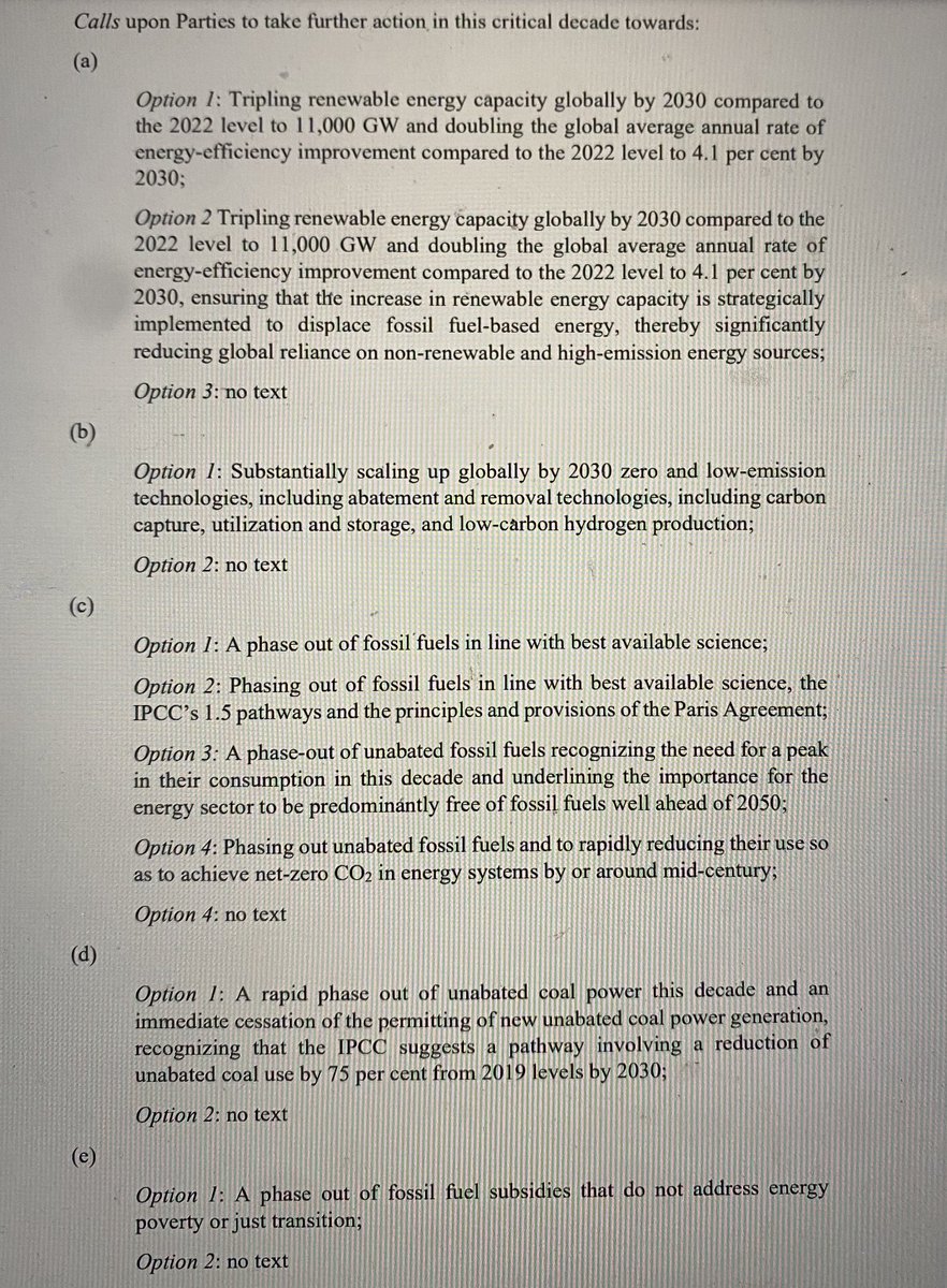 Yesterday we saw the last draft for #global #stocktake at @COP28_UAE … yet… OPEC head to called to reject COP28 language on fossil fuel phase-out reuters.com/sustainability…. Opec+ involves >15 crude oil exporters. What do you think will happen on the 12/12/2023? #COP28UAE