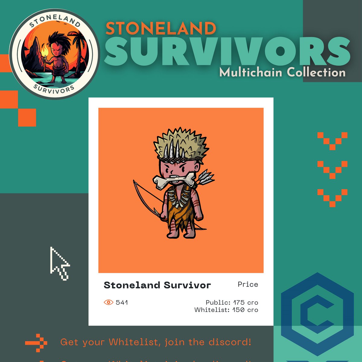 You can now admire and sell your Cronos Stoneland Survivors on the <a href="/EbisusBay/">Ebisu's Bay | GameFi - NFT Market - DEX</a> secondary marketplace! 
app.ebisusbay.com/collection/sto…

Mint a Stoneland Survivors at stoneland.network 

#CronosChain
#trading 
#NFT