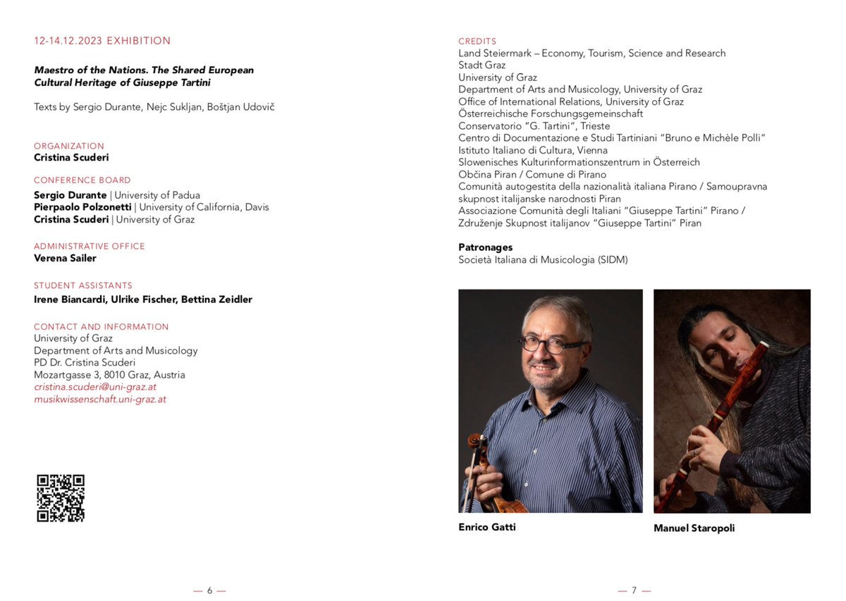 arcomelo2013's tweet photo. Giuseppe Tartini (1692-1770)
European Paths, Networks, Legacy
International Conference
University of Graz (Austria)
Department of Arts and Musicology
12-14 December 2023
@UniGraz
#historicalviolin
#baroqueviolin
#baroquemusic
#baroquebow
#EarlyMusic
#Graz https://t.co/lXTqfasC27