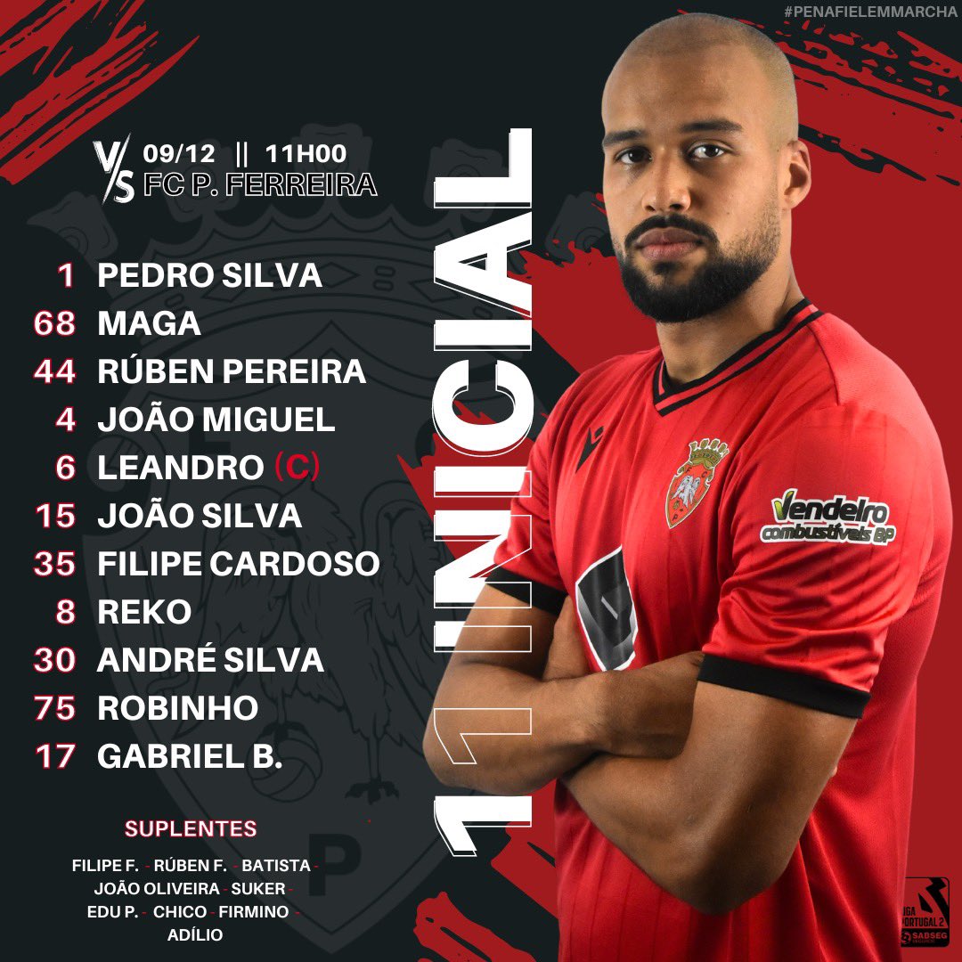 𝟭𝟭 𝙄𝙉𝙄𝘾𝙄𝘼𝙇 🚨

🏆 Liga Portugal 2 SABSEG
⚔️ @fcpacosdeferreira 
⏰ 11H00
📺 SPORT TV 1
📻 RÁDIO CLUBE DE PENAFIEL 

#penafielemmarcha