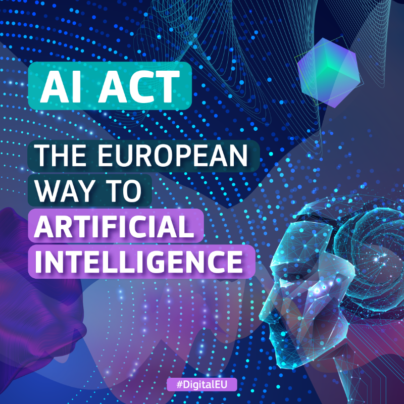 DigitalEU's tweet photo. 💬 We have a message for you, and rest assured, it is not #AI-generated.

Welcome to the world’s first-ever rules on #ArtificialIntelligence!

✅ Today’s political agreement on the 🇪🇺 #AIAct will ensure AI develops in a human-centric, transparent &amp; responsible way.

Read more ↓