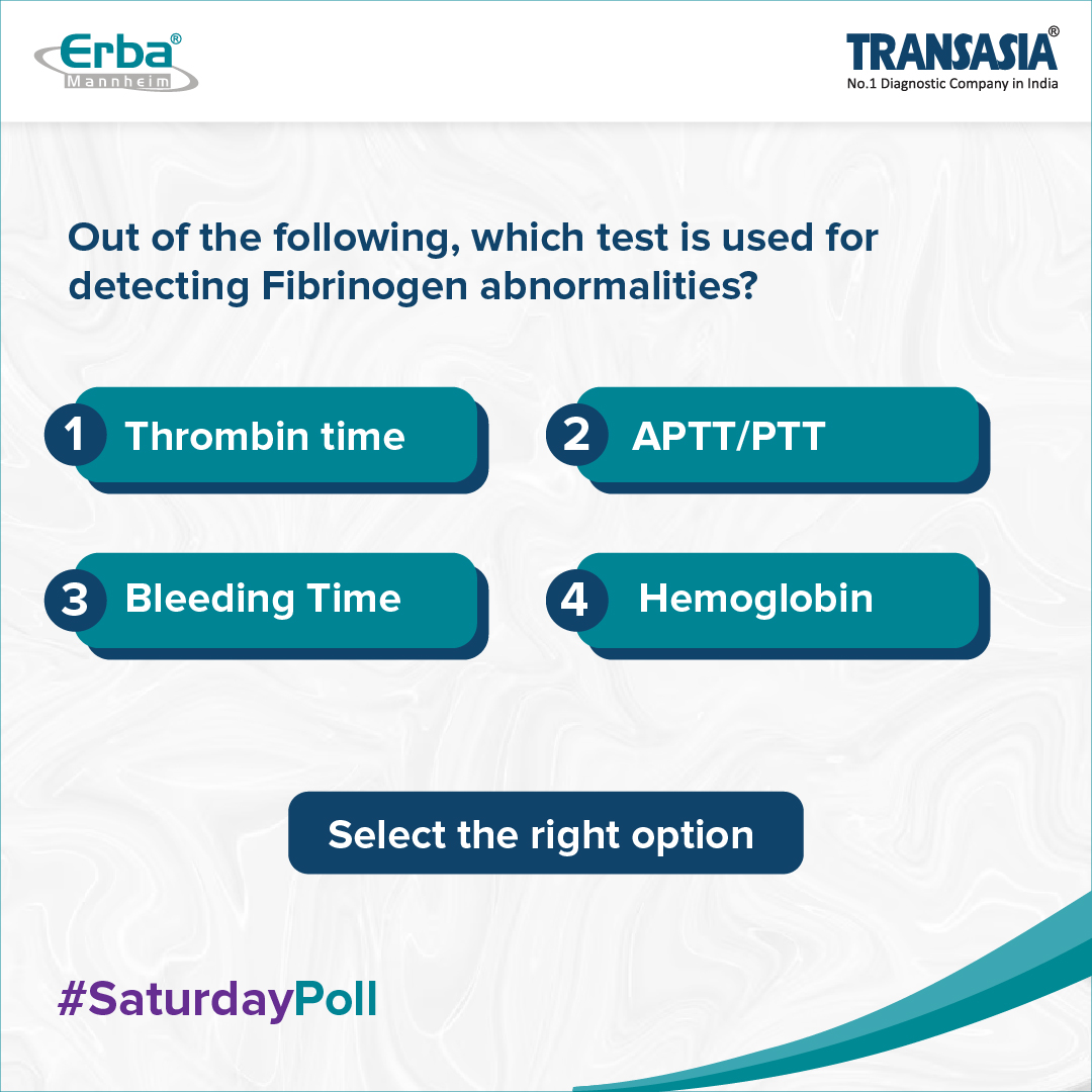 Transasia_1's tweet image. It’s time to put your knowledge to test! 🧪 Drop your answers in the comments. Let&apos;s unravel the mysteries of clotting factors together!  
#SaturdayPoll #LabQuiz #DiagnosticsChallenge #MedicalKnowledge
