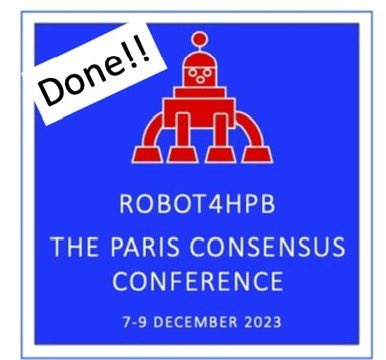The Paris Consensus Conference on Robotic HPB Surgery has come to an end. Thank you so much to all experts, Jury members and all participants for their fantastic commitment!! Recommendations to follow #PAClavien #OSoubrane #JBarkun