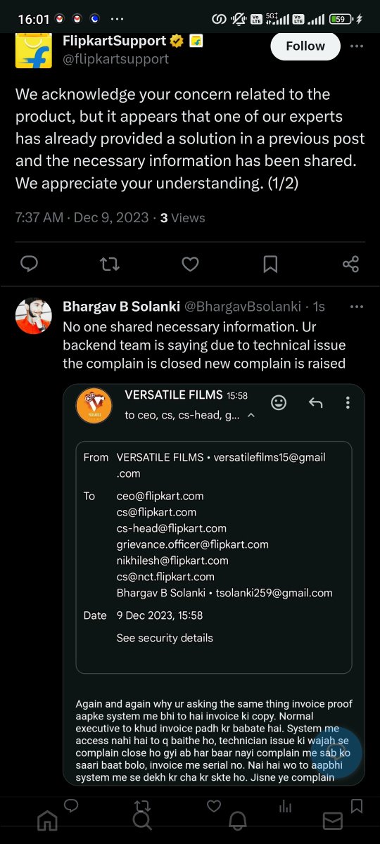 BhargavBsolanki's tweet photo. @_Kalyan_K @flipkartsupport @FlipkartStories why ur making fool of people should I viral all the recording har Banda koi naya bahana karta hai aur @flipkartsupport msg karta hai ur complain is resolved by our expert Konsa exprt aapke team ke logo ke paas system me access nahi hai https://t.co/ASAqll26MV