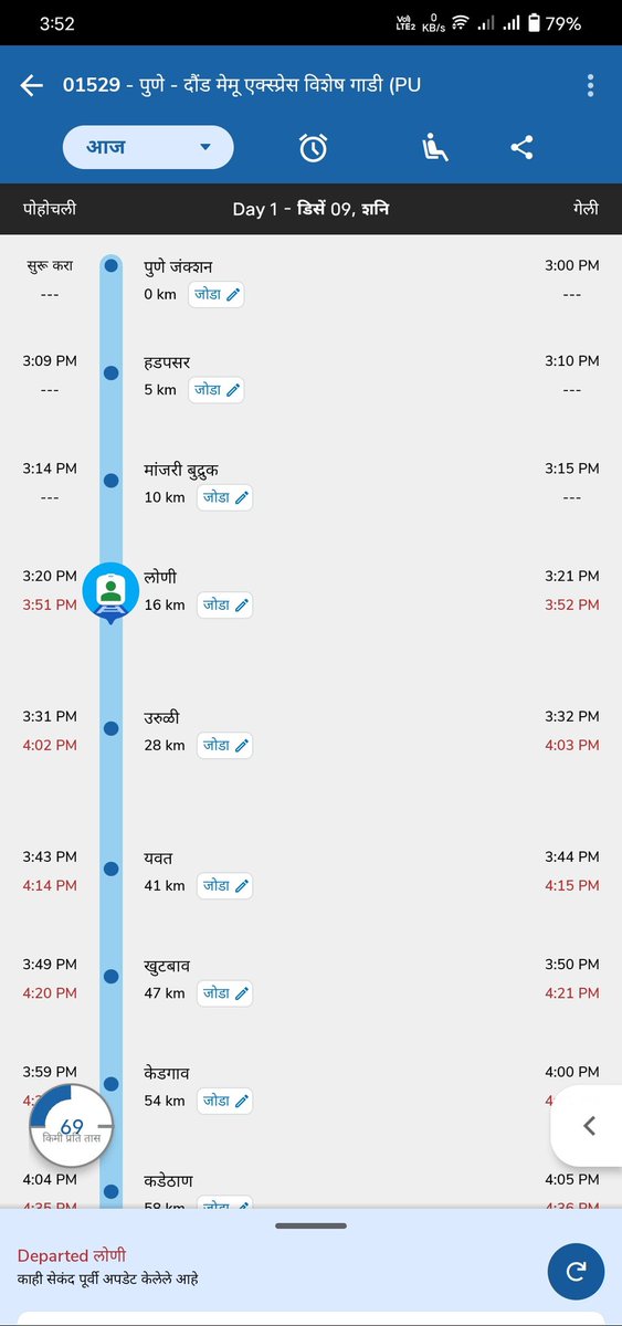 <a href="/PuneGraminSena/">पुणे (ग्रामीण) रेल्वे प्रवाशी ग्रुप</a> <a href="/Central_Railway/">Central Railway</a> <a href="/RailMinIndia/">Ministry of Railways</a> <a href="/GM_CRly/">GM Central Railway</a> <a href="/drmpune/">DRM Pune</a> <a href="/DrmSolapur/">DRM Solapur</a> <a href="/AshwiniVaishnaw/">Ashwini Vaishnaw</a> <a href="/srdom_sur/">SrDOM_SUR</a> <a href="/RahulSkool/">Rahul Subhash Kool</a> <a href="/raosahebdanve/">Raosaheb Patil Danve</a> <a href="/raosaheboffice/">Office of Raosaheb Patil Danve</a> <a href="/mayuresh2016/">Mayuresh Javeri</a> <a href="/TeamSupriyaSule/">Team Supriya Pawar Sule ™️🇮🇳</a> <a href="/RailMinIndia/">Ministry of Railways</a> <a href="/Central_Railway/">Central Railway</a> Pune-DD section is fully electrified but due to running of DEMU we are facing inconvenience. Very slow speed. <a href="/drmpune/">DRM Pune</a> Madam increase the speed of DEMU or Start EMU on Pune-Daund section. Diesel Power is unable to accelerate rapidly. <a href="/GM_CRly/">GM Central Railway</a>