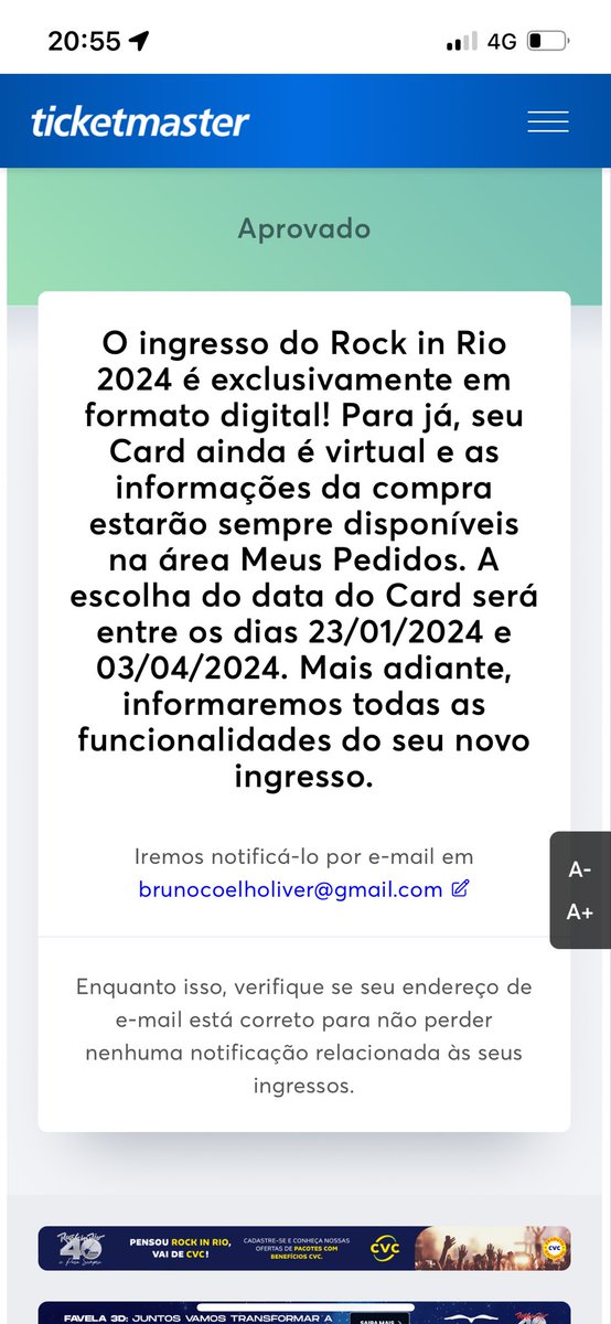 _BrunoCoelho's tweet photo. Passando pra dizer que setembro tem @rockinrio !! Compra garantida, fila gigantesca on line na @Ticketmaster #somos180mil #RockInRio #rockinrio2024 https://t.co/z8HcDjFELb