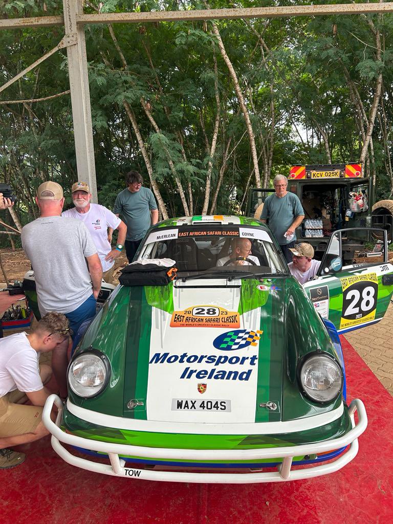 P1 on qualifying @EastAfricanSC 😄 Quite different driving this yoke compared to a Rally2 car but great fun! John had a tough task on the notes but did a mighty job 🤠 @MIRallyAcademy | @Tuthill_Porsche