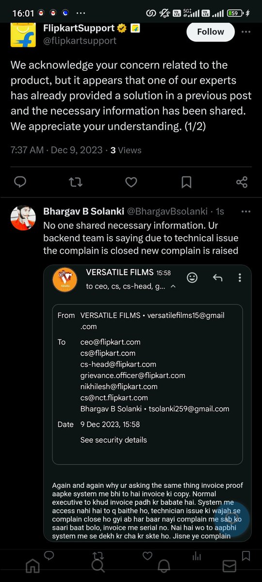 BhargavBsolanki's tweet photo. @Flipkart @flipkartsupport @_Kalyan_K are Flipkart is willing to help me out or not or??? https://t.co/Quw4f5EXS9
