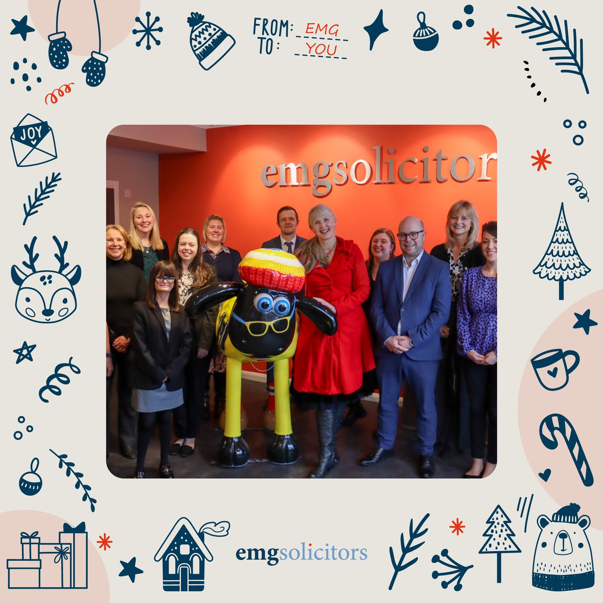 EMG's 12 Days of Christmas 🎁 We proudly sponsored the @shaunonthetyne Art Trail, in support of @stoswaldsuk and in partnership with @aardman and @wildinart. It’s the third art trail that we've sponsored and our 'Ram-bler' Shaun now lives with us at our Penrith office.