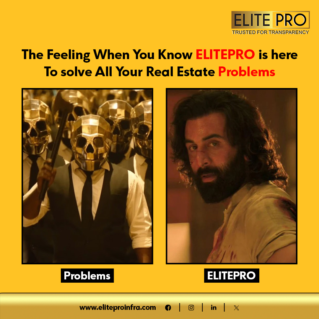 𝐄𝐥𝐢𝐭𝐞𝐏𝐫𝐨 Hai Sath Toh Darne ki Kya Baat?

#thinkrealtythinkelitepro #EliteProInfra #Animal #AnimalTheMovie #RanbirKapoor #BobbyDeol #LordBobby #AnimalMemes #Trending #TrendingMeme #animalmoviememe #realestatememes