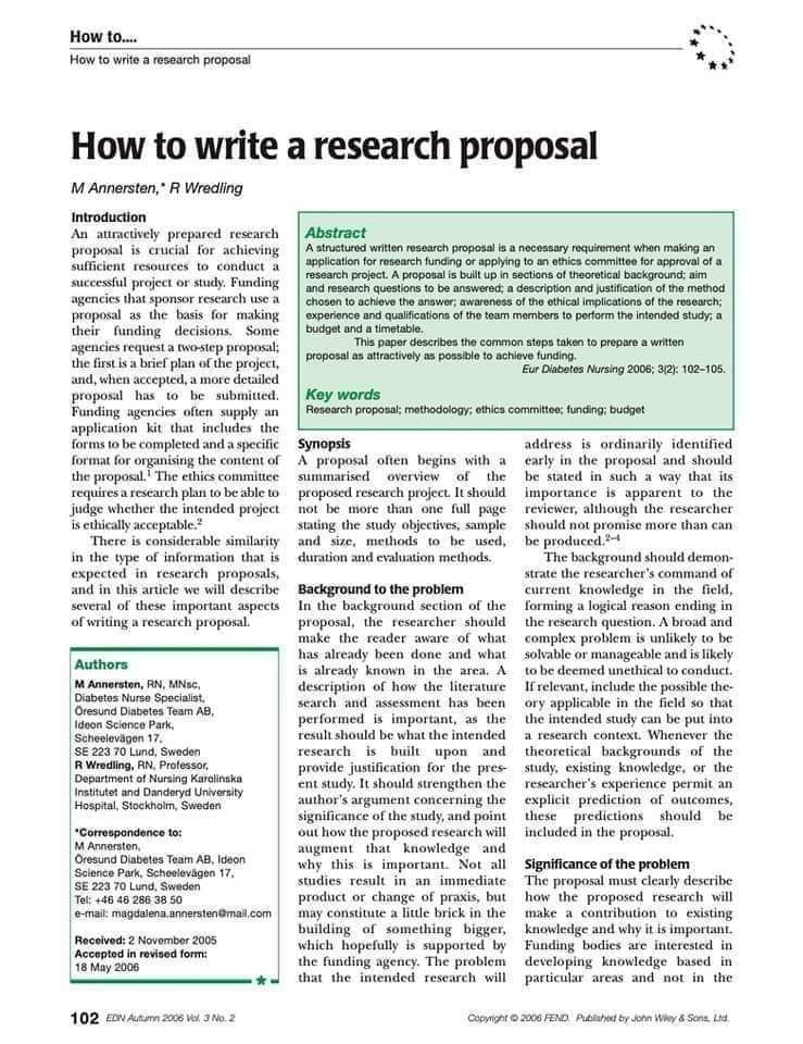 How to write a research proposal?