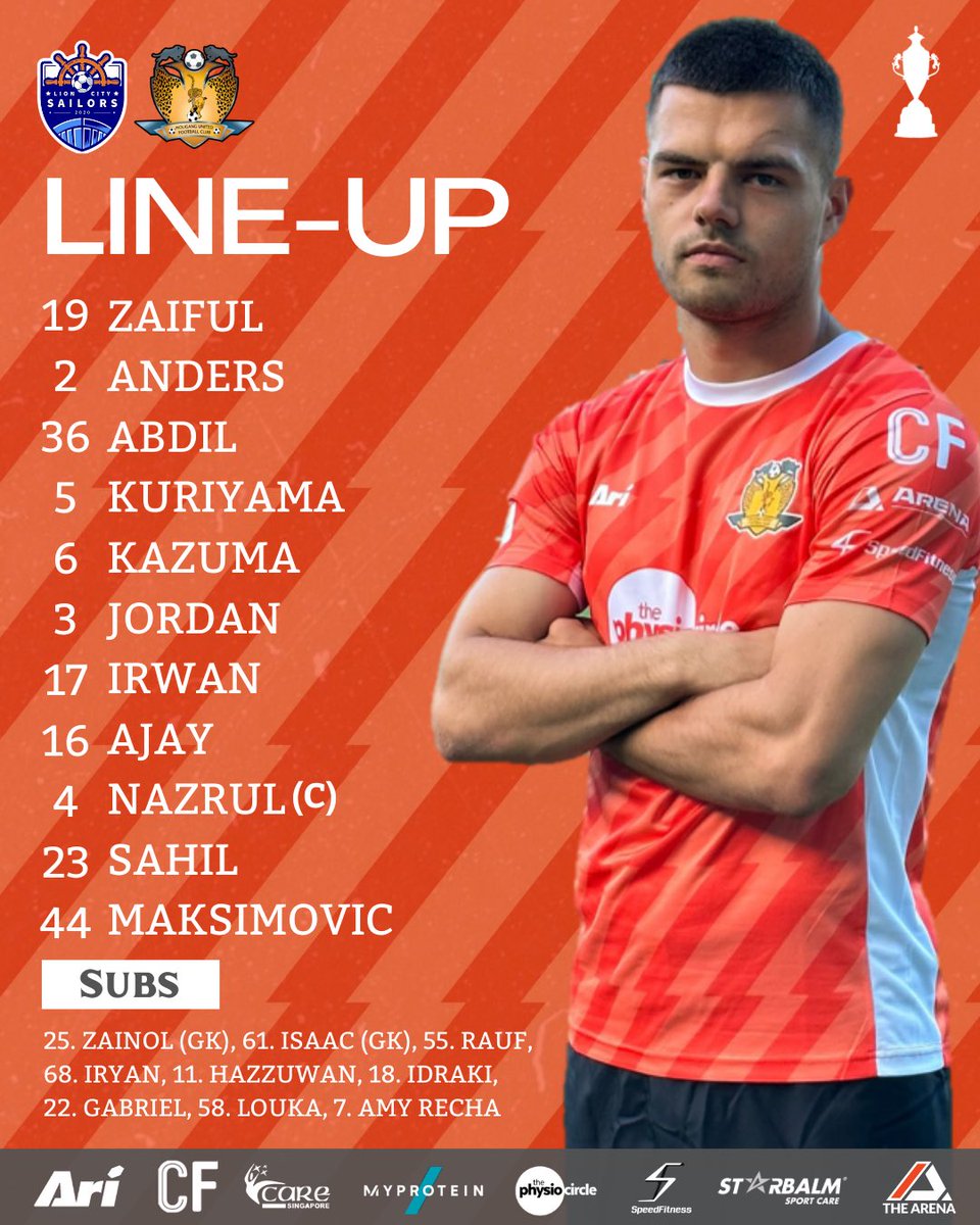 Your line-up for the cup final! 🟠⚫️⁣
⁣
#HGFC #1H1H #SGCup #LCSHOU
