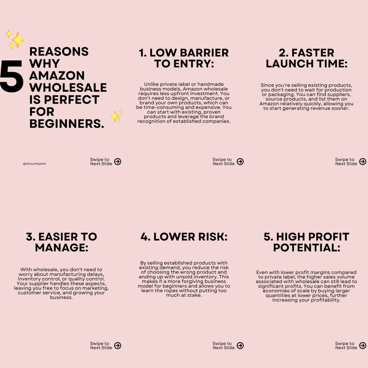 Ghulamqadirr's tweet photo. 5 Reasons Why Amazon Wholesale is Perfect for Beginners:
#AmazonSellers #amazon #amazonfba #amazonfbaseller #amazonwholesale #amazonsellercentral #amazonfbatips #amazontips #amzonfbasecrets #amazonfbaexpert #amazonprime #amazonbusiness #amazonusa #InventoryManagement https://t.co/qoLLO5wBy9