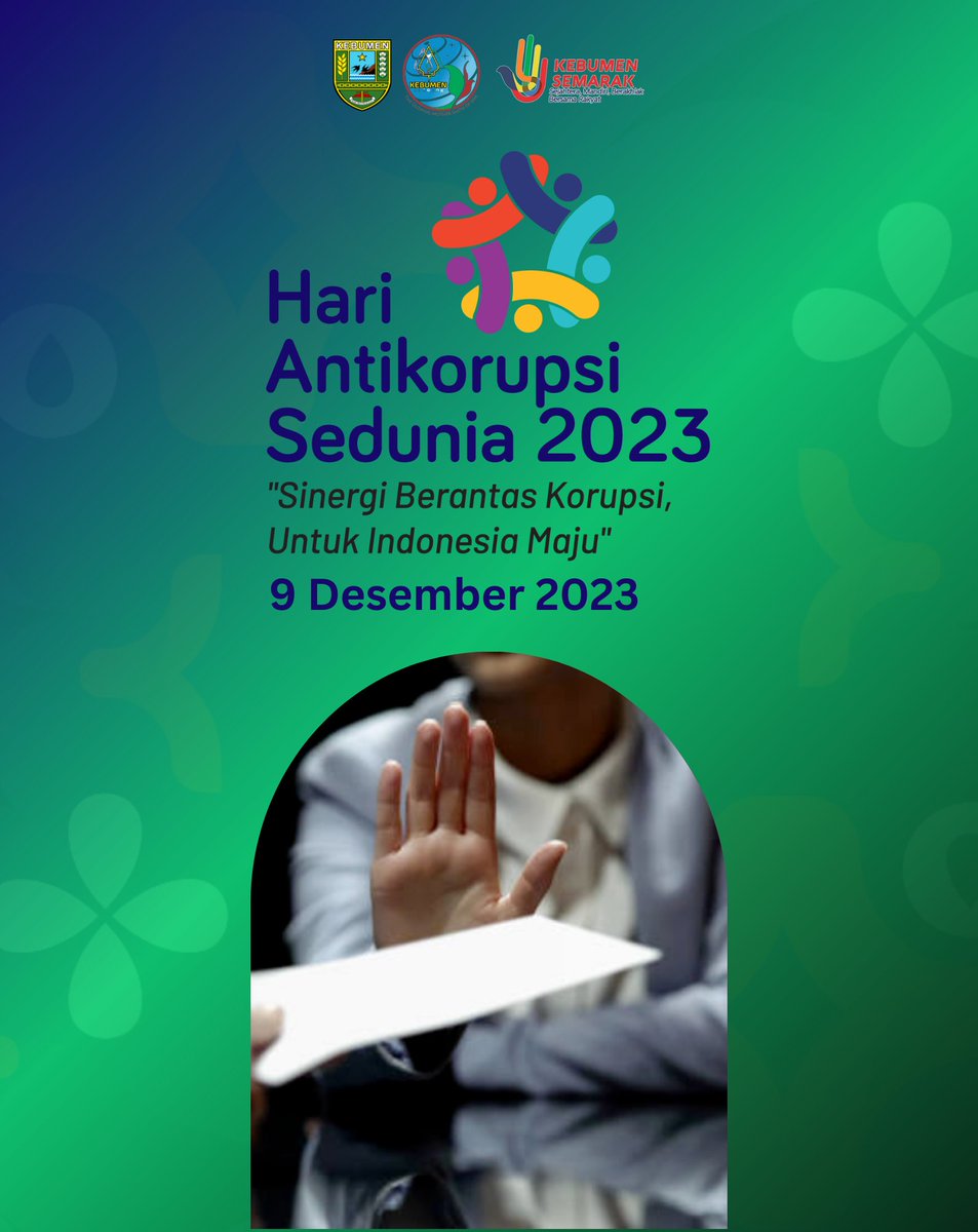 Selamat Hari Antikorupsi Sedunia 2023.
"Sinergi Berantas Korupsi Untuk Indonesia Maju".
#BKPSDMKebumen
#KebumenSemarak