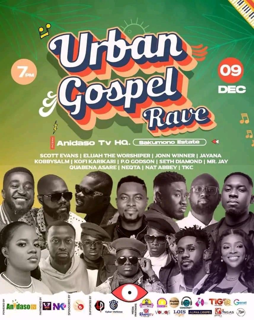 Celebrating Urban Gospel Music made in Ghana 🇬🇭 tonight at Anidaso TV, Sakumono at 7pm. The line up is super exciting to witness, see you soon 🍀 cc <a href="/quabenaasare_hm/">NEW SINGLE NO SORROWS ON ALL STREAMING OUTLETS</a> <a href="/scottevanszb/">#Ready</a> <a href="/KobbySalm/">THE ONE</a> <a href="/MissWaltersGH/">Yesu Geng</a> <a href="/DiamondSeth/">Seth Diamond</a> <a href="/tkcghana/">The Kings' Crew</a> <a href="/MrjaySongs/">K.KODUA ABRANTEE</a> 

#UrbanGospel #gospelblog