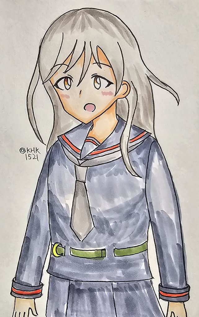 艦これ「菊月ちゃん #艦これ版真剣お絵描き60分一本勝負_20231209」|KHK1521のイラスト