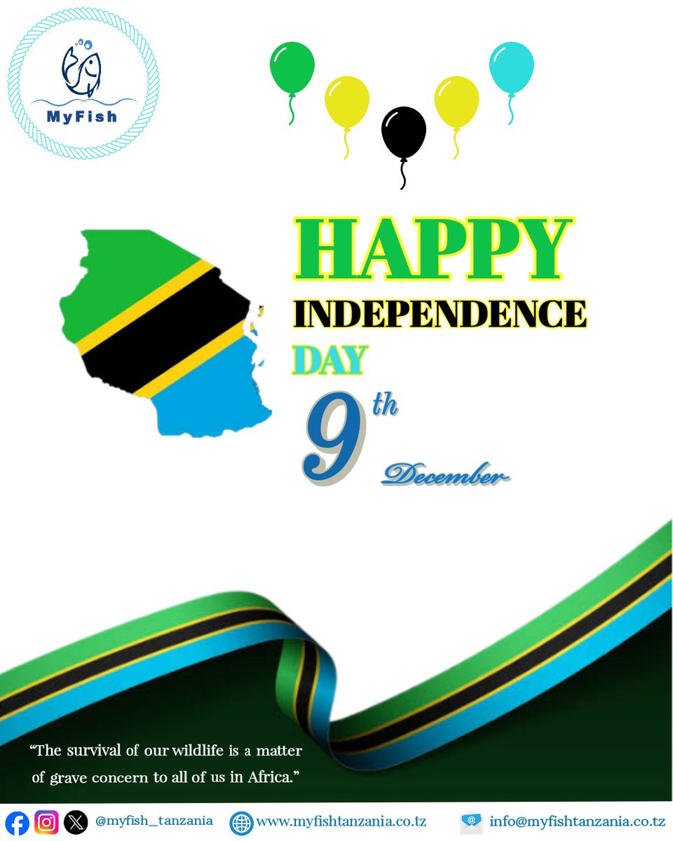 Happy Independence Day

''Unity and Solidarity is the key to the development of the Nation.''

#FishOnEveryDiningTable
#AquacultureExperts
#TheBestInTanzania
#TheFutureIsBlue