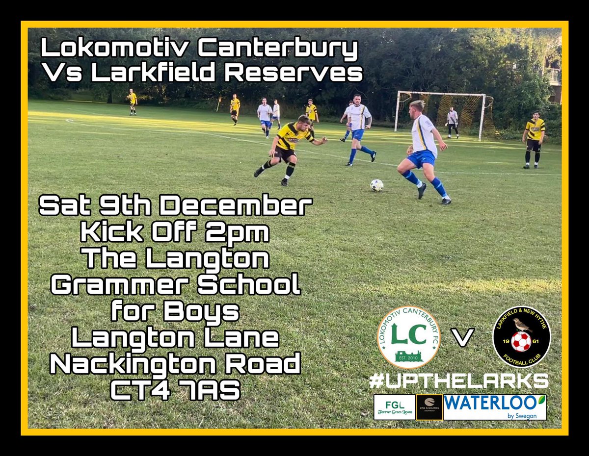 🚨 Unfortunately Our Game Away To Lokomotiv Canterbury Has Been Called Off Due To A Water Logged Pitch 🚨

We Go Again At Training Midweek Then Our Last Match Of 2023 Next Weekend At Home. 

#UpTheLarks 🟡⚫️