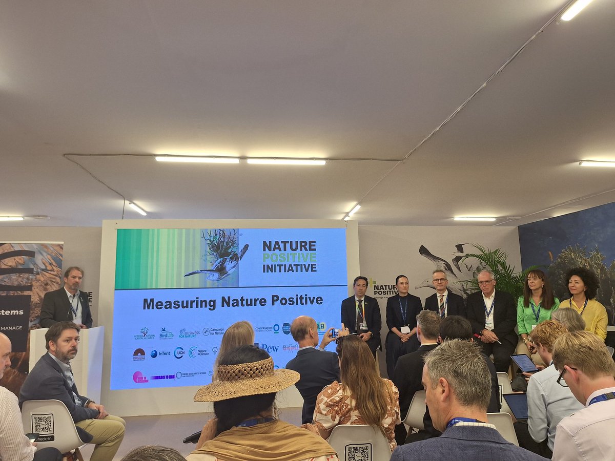 DavidTcd's tweet photo. 'Nature, Land use, &amp; Oceans' theme at #cop28 today: Interesting 'Measuring Nature Positive' session led by Marco Lambertini, convenor of Nature Positive Initiative (https://t.co/O54Rrl4smO). Session recordings: https://t.co/EteFcmor5P @tcddublin @TCDBusiness https://t.co/lc75Xq0Bas