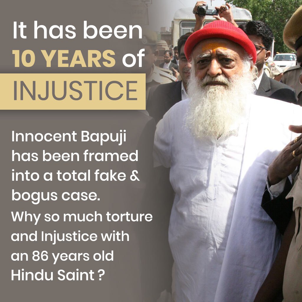 #DontIgnoreUs
Sant Shri Asharamji Bapu पिछले 58 वर्षों से सनातन संस्कृति की सेवा में अपना संपूर्ण जीवन न्योछावर करते आये है। उन्हें सम्मानित करने के बजाय आजीवन कारावास की सजा सुनाई गई।Listen To The People बापूजी को जल्द से जल्द रिहा किया जाना चाहिए क्योंकि 
Voices Matter.