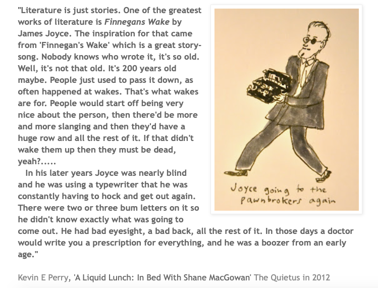 PeterChrisp's tweet photo. A new post on Shane MacGowan's funeral and his love for James Joyce's Finnegans Wake
https://t.co/jZtmNG6Ys6 https://t.co/artuzmkqM9