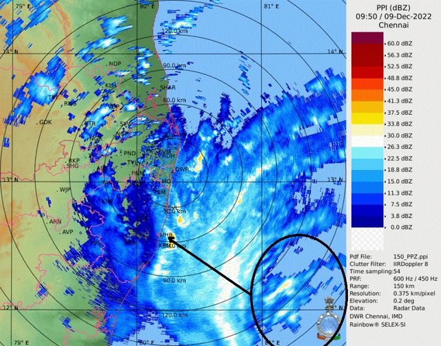 MasRainman's tweet photo. Exactly one year ago the #cycloneMandous cross south chennai. Here the images which i have used while tracking. #Cyclone #Mandous #Chennai #ChennaiRains https://t.co/ZgsPfgvZdo