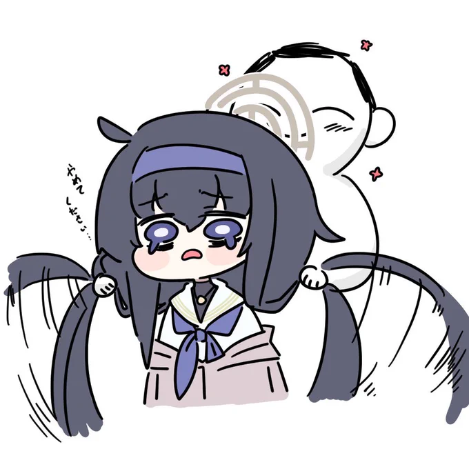 #今年も残りわずかなので今年一番伸びた絵を貼る #ブルアカ ウイちゃん伝説の始まり