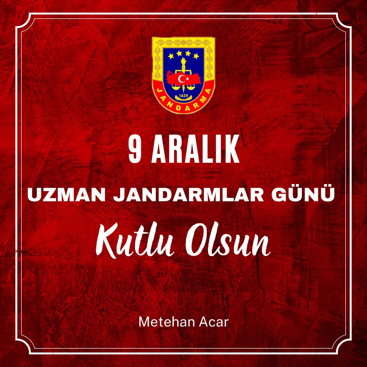 9 Aralık Uzman Jandarmalar Günü Kutlu Olsun 🇹🇷
#9AralıkUzmanJandarmalarGünü