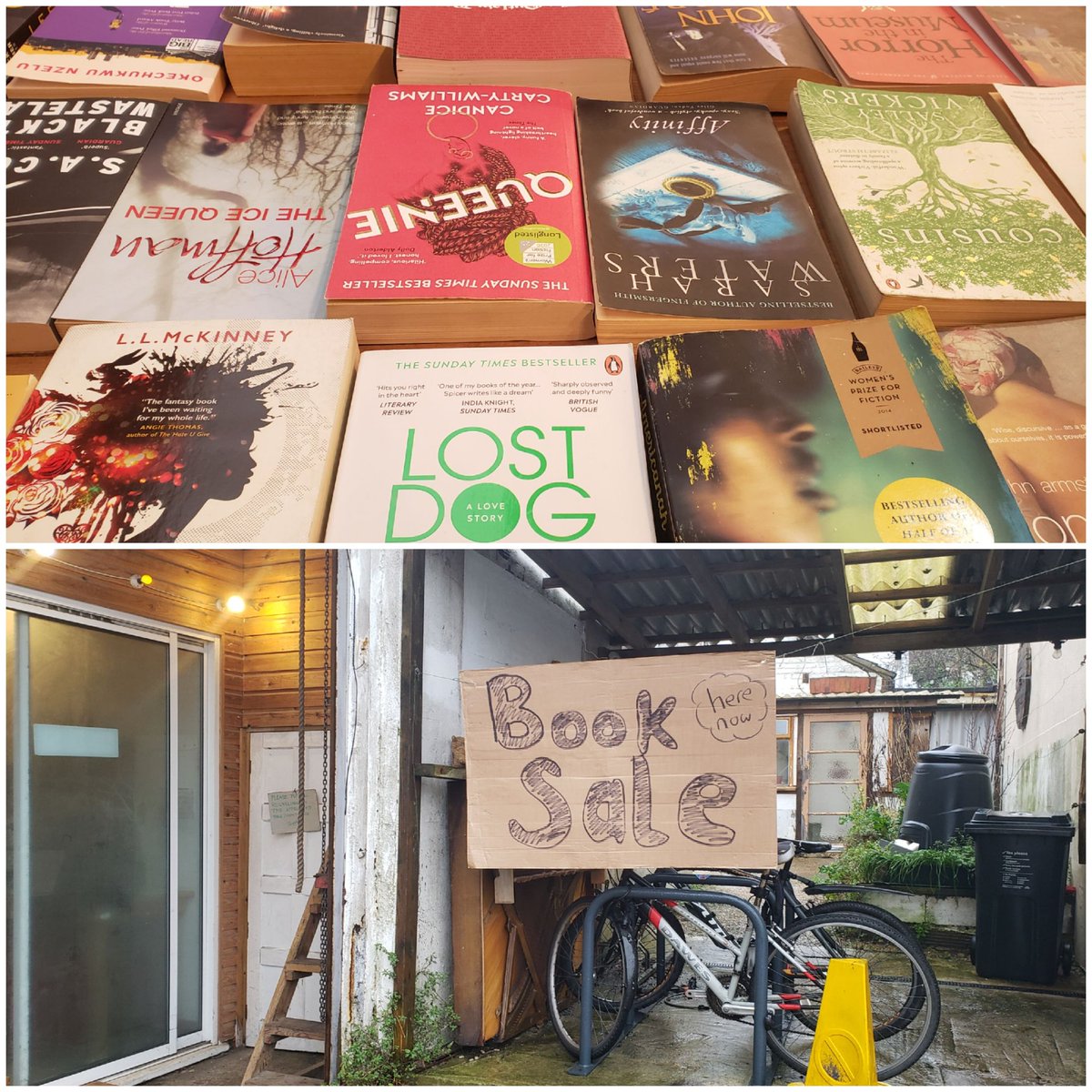 Lots of luverly books for sale at 19a Hollingdean Terrace - pound each for refugee charity - till 4pm today