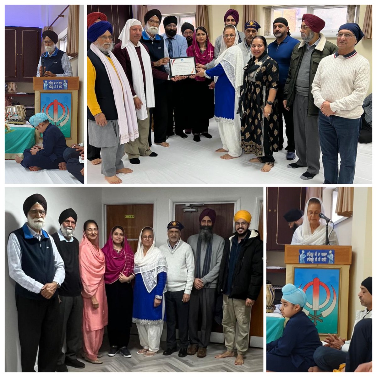 Our volunteers & trustees feel blessed to visit Gurdwara Sahib & present committee & volunteers of Ramgarhia Sikh Society Bedford a 'Token of Appreciation' 4support offered during & after Covid & for the fundraising.Thx to the Sangat&Committee for such a warm welcome & support 🙏