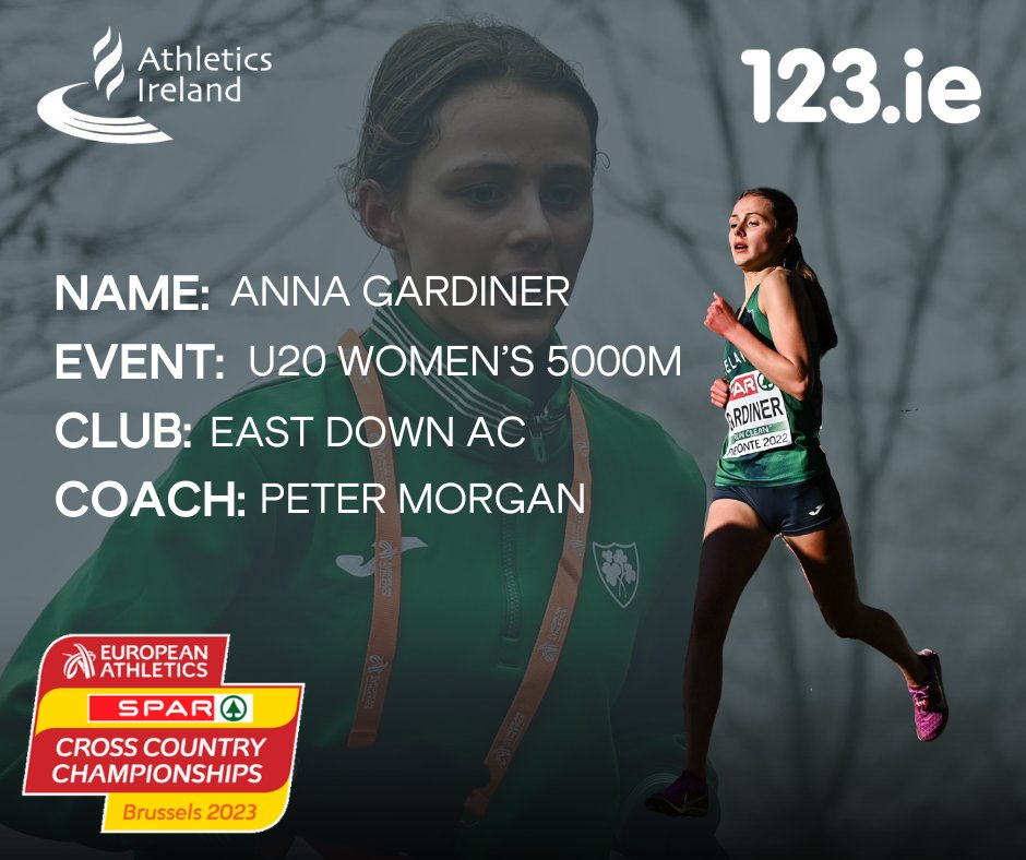 With less than 24 hours until #Brussels2023 , it's time to introduce our athletes🇮🇪🤩

Leading us out on Sunday will be the women's U20 team, spearheaded by national champion Anna Gardiner of East Down AC 💪

🏃‍♀️U20 Women - 5,000m
⏰11.25am Irish Time

#Brussels2023 @ask123ie