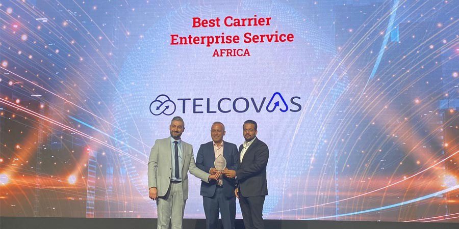 TelecomReviewAF's tweet photo. #TelecomReview Excellence Awards: @Telcovas1 Solutions and Services grabs the title of "Best Carrier Enterprise Service" in #Africa. 
#TRS2023 #TRSummit #ExcellenceAwards #Regional 
Punit Oza and Samer MEHAIDLY https://t.co/sTPhr7Ztfk