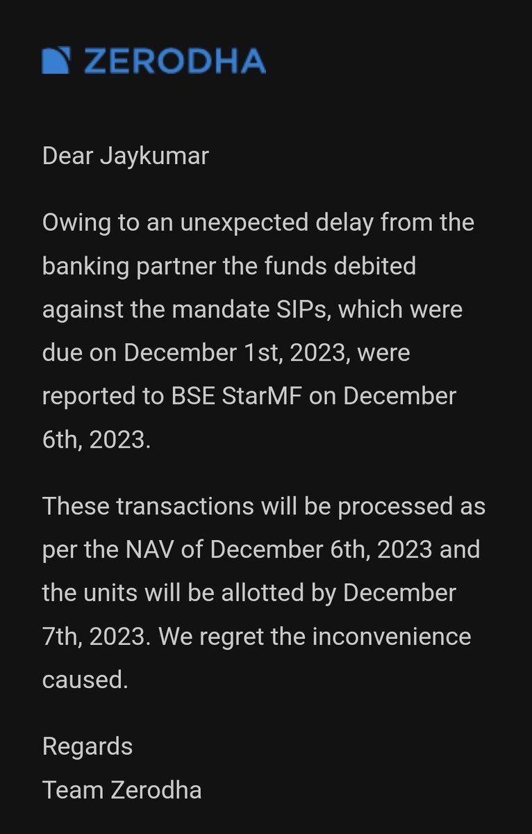 jkshah001's tweet photo. @CoinByZerodha How is 5 days of delay in units allocation acceptable? It's straight 4% of loss, why should we bear it? It's happening over and over again. https://t.co/dkHd2lQxpS