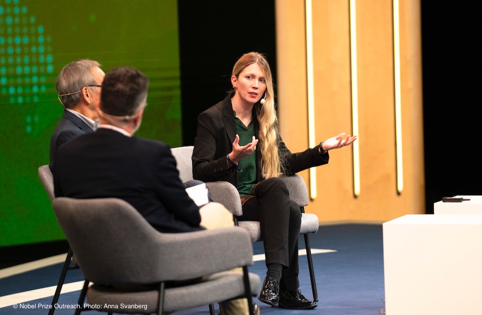 NobelPrize's tweet image. “Migration is in our genome. When we talk about migration today we talk about wanting to stop it. But migration is necessary.”

Watch today&apos;s Nobel Week Dialogue as we discuss how migration has and will play a key role in our history: bit.ly/47Qe2uN

#NobelPrizeDialogue