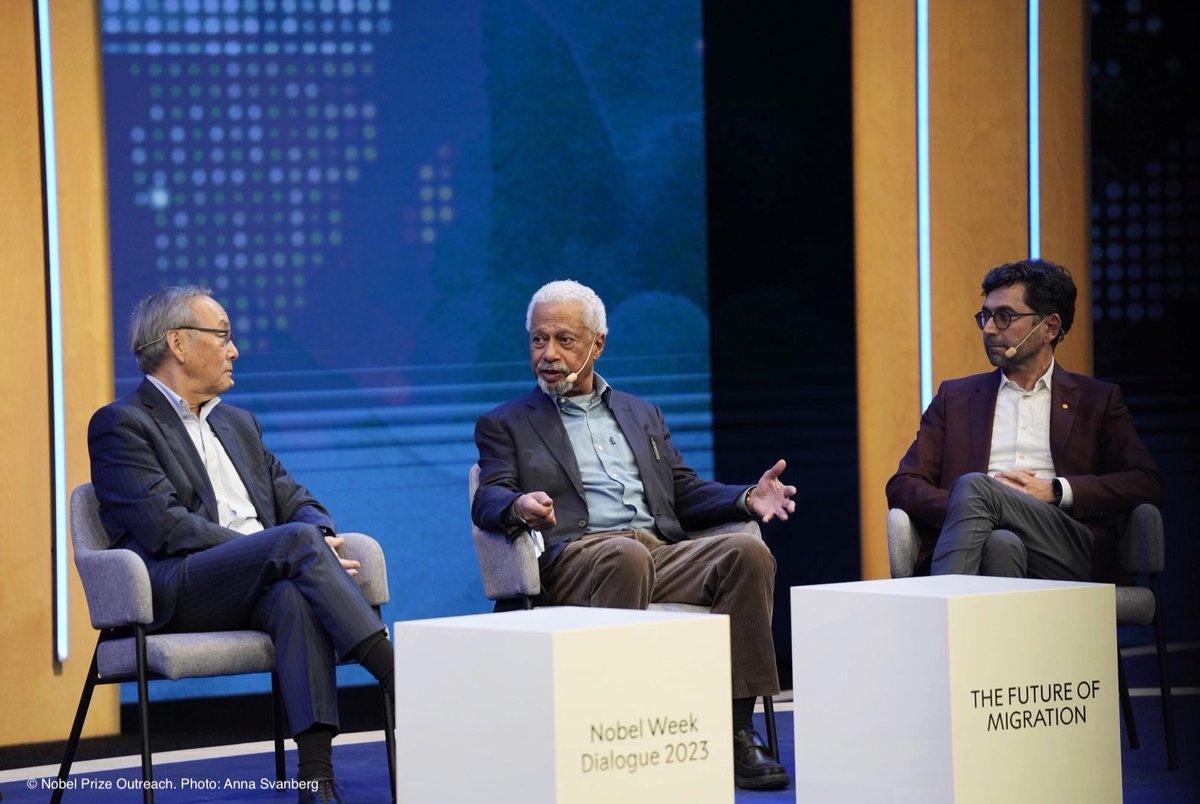 NobelPrize's tweet image. “Migration is in our genome. When we talk about migration today we talk about wanting to stop it. But migration is necessary.”

Watch today&apos;s Nobel Week Dialogue as we discuss how migration has and will play a key role in our history: bit.ly/47Qe2uN

#NobelPrizeDialogue