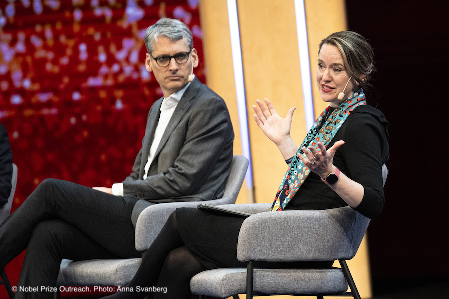 NobelPrize's tweet image. “Migration is in our genome. When we talk about migration today we talk about wanting to stop it. But migration is necessary.”

Watch today&apos;s Nobel Week Dialogue as we discuss how migration has and will play a key role in our history: bit.ly/47Qe2uN

#NobelPrizeDialogue