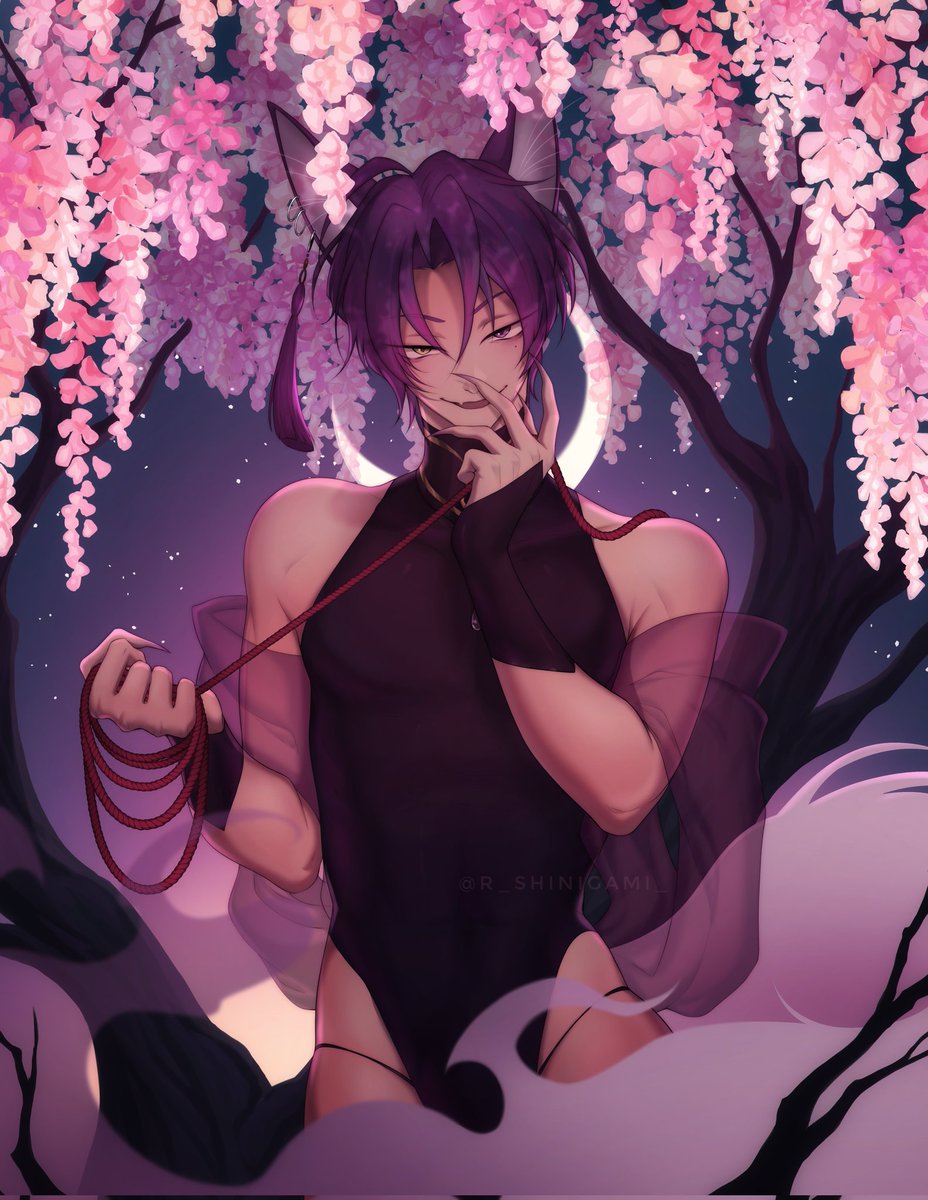 r_shinigami_'s tweet photo. My piece for @KuyaZine 💜💕🦊

#nucani #nucarnival #ニューカニ #kuya #fanart https://t.co/0BuLZvkG81