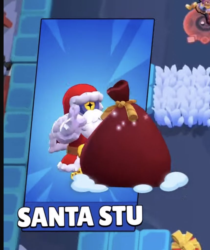 🎅 SANTA STU GIVEAWAY 🎅

I'm giving away 2 FREE Santa Stu skins! 

All you have to do is:
✅ Follow <a href="/BosS__BS/">HMB BosS</a> 
✅ Retweet 

Good luck everyone! 🎅❤️

#BrawlStars #BrawlTalk #SantaStu