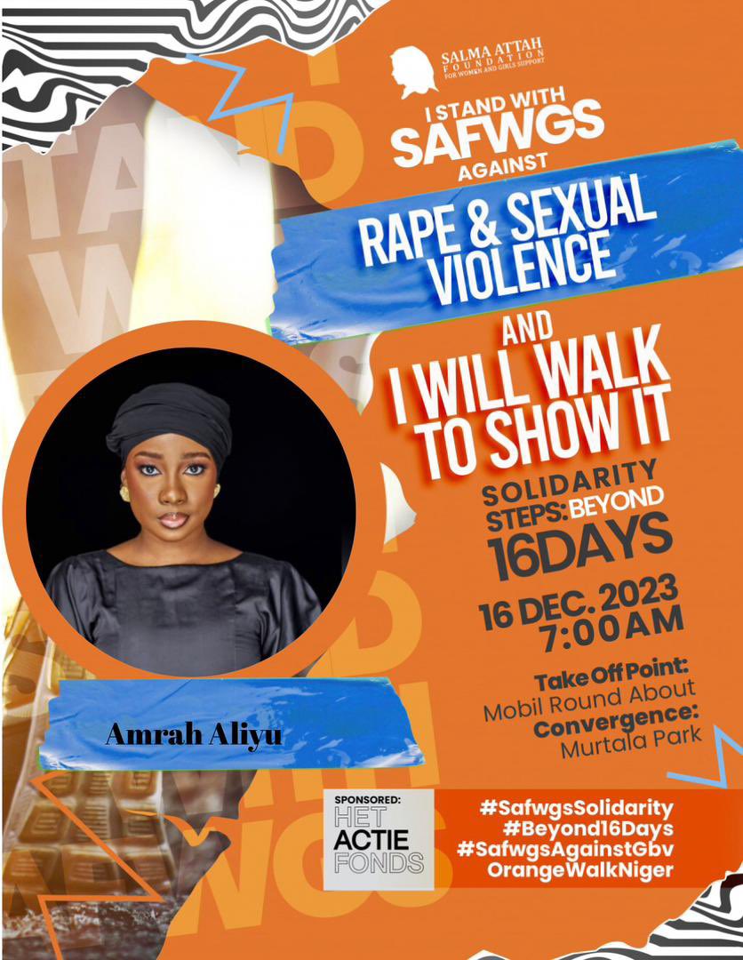 amrahaliyu_'s tweet photo. Dear Twitter community,
I'm reaching out with a heart full of purpose and a cause close to my soul. @SAF_WGS is organizing the #OrangeWalkNiger, a poignant step against gender-based violence. Your presence matters. Let's paint the streets orange with solidarity. #Beyond16Days https://t.co/pCzHrISXrV