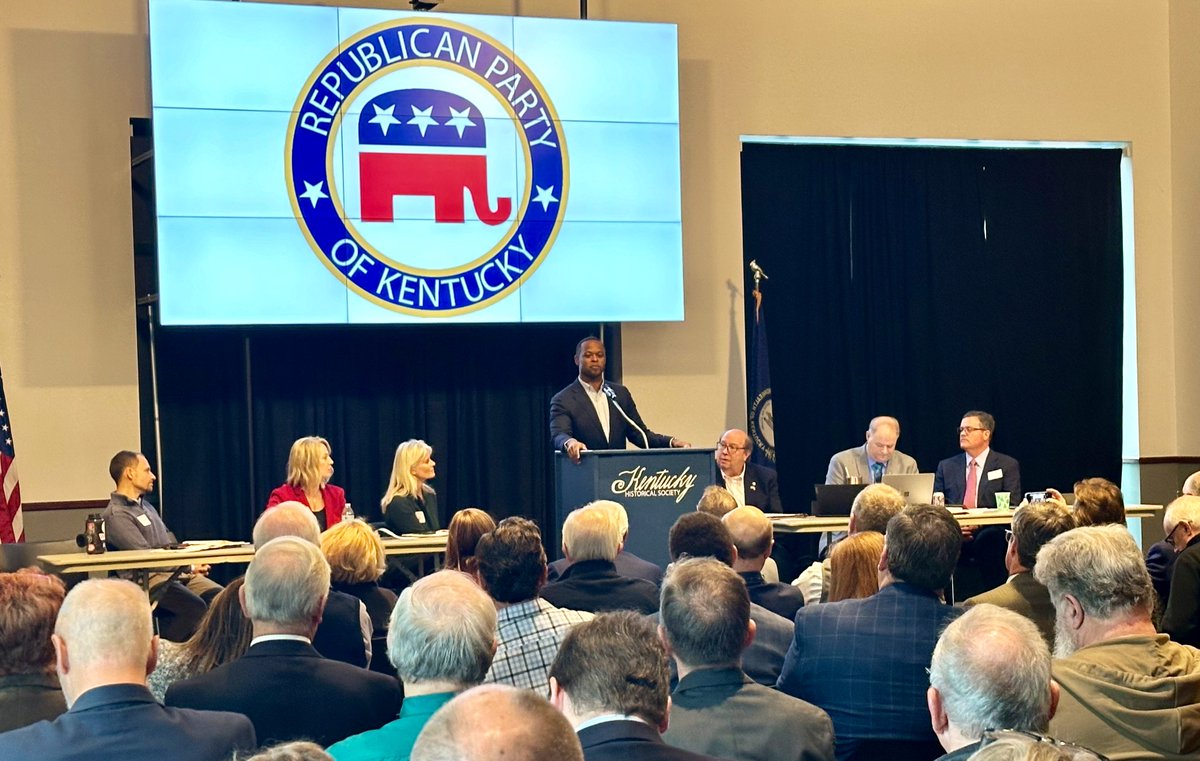 It was an honor to address the @KYGOP State Central Committee this morning to express my heartfelt gratitude for supporting our campaign. Makenze and I cannot thank the party, Chairman Brown, and the grassroots enough for their work to support the entire statewide ticket.