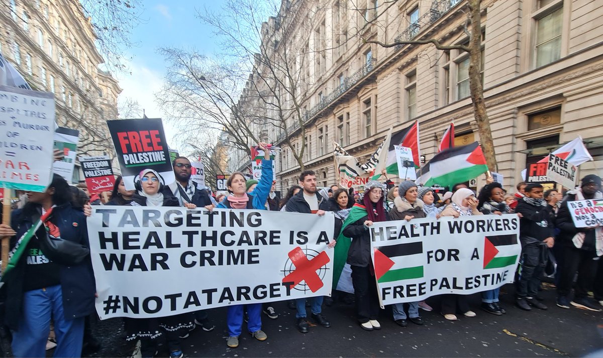 9th December is #GenocidePreventionDay As healthcare workers committed to humanitarian values & respect for human life, we will not stop marching until freedom & dignity are restored to the Palestinians and an end to the ethnic cleansing & genocide in Gaza. #ceasefirenow🚨