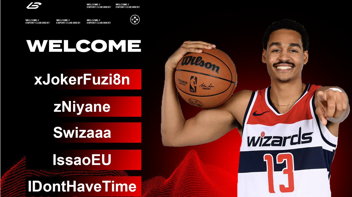 📢WELCOME

Veuillez souhaiter la bienvenue à notre nouvelle équipe qui nous représentera sur NBA2K24 !🏀

Voici la Line Up :
@xJokerFuzi8n (C)
@zNiyane 
<a href="/SwizaMM/">Flo</a>
<a href="/IssaoEU/">🥷🏽</a> 
<a href="/IDontHaveTiime_/">Bryan</a> 

Heureux de vous avoir avec nous messieurs 🤍❤️
#GoECB #BrestMême